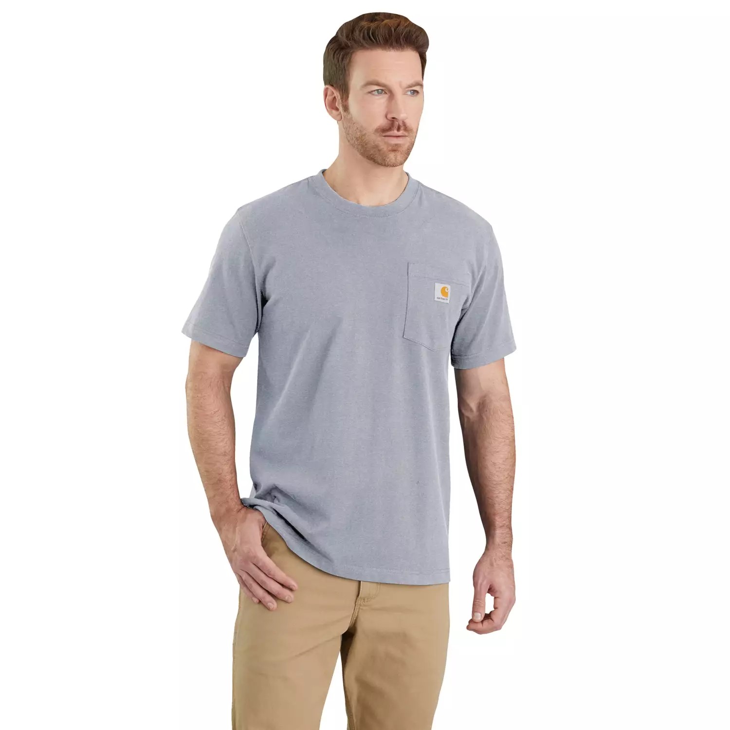 TASKULLINEN T-PAITA 2XL HARMAA HEATHER GREY 103296