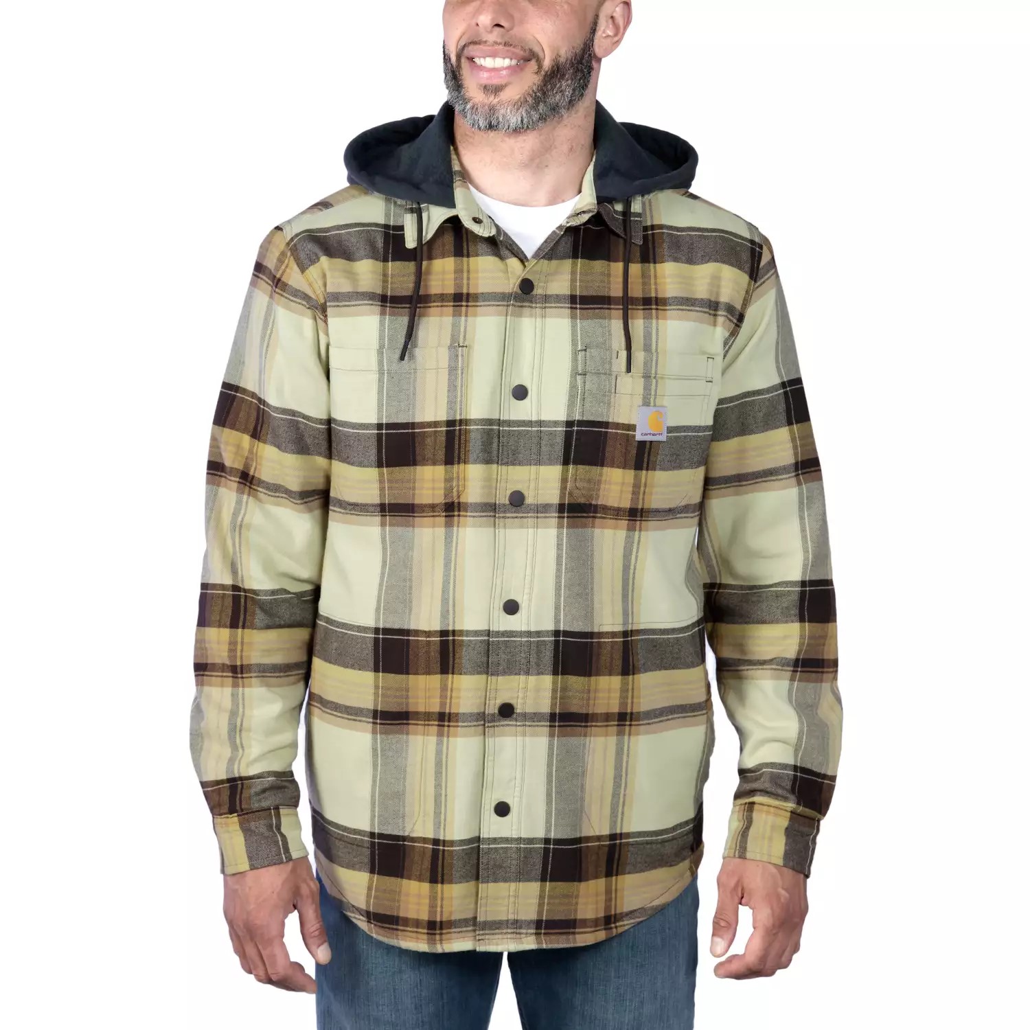 FLANELLIPAITA HUPULLA L RUSKEA/VIHREÄ DARK BROWN 105938 SP24