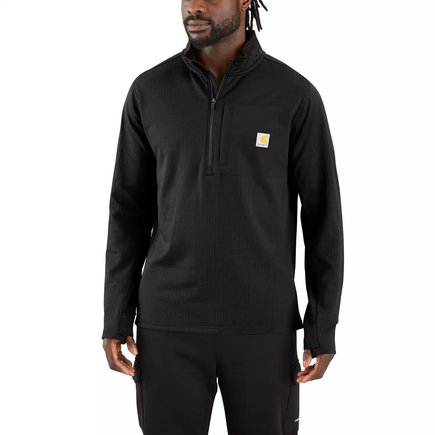 FORCE RELAXED FIT HALF-ZIP PITKÄHIHAINEN PAITA M MUSTA BLACK 106423