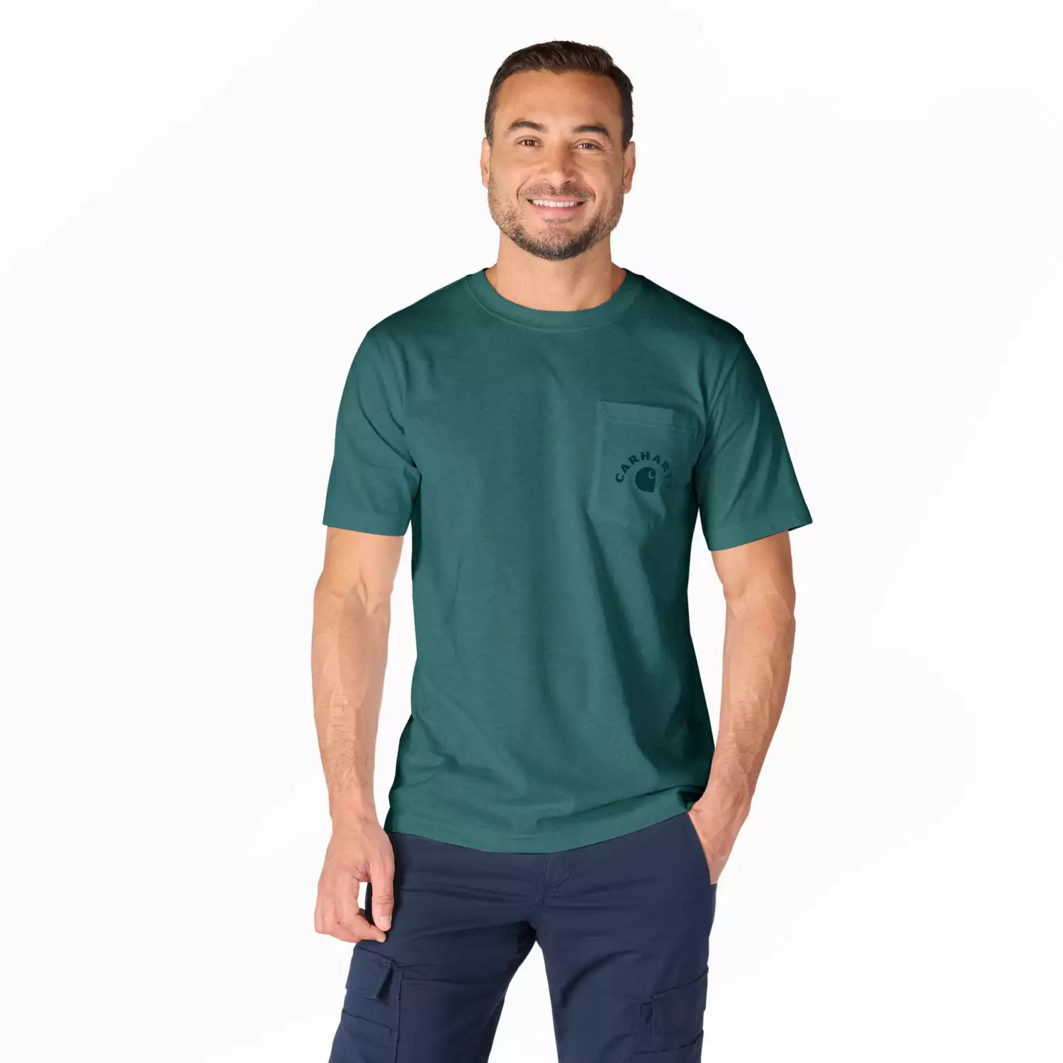 T-PAITA RINTATASKULLA S SINIVIHREÄ TRANSFORMATIVE TEAL 107317