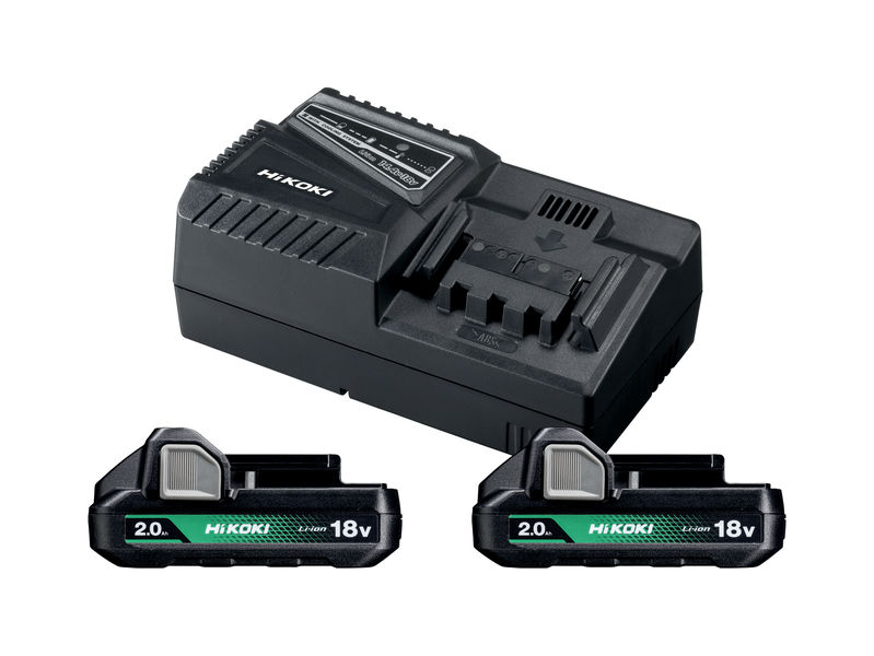 AKKU-/LATURIPAKETTI 18V 2,0AH 2xAKKU+LATURI HIKOKI 2XBSL36A18 + UC18YSL3 MV HIKOKI