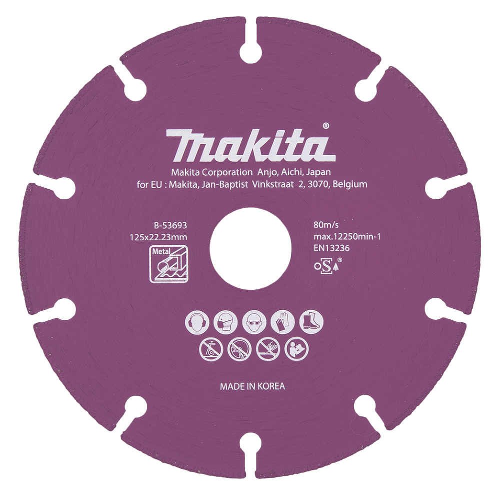KATKAISULAIKKA TIMANTTI 125X1,3MM. TERÄS, RUOSTUMATON TERÄS, MUOVI, BETONI