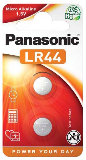 PARISTO LR44  1,5V  (LR-44EL))  2 KPL/PKT PANASONIC