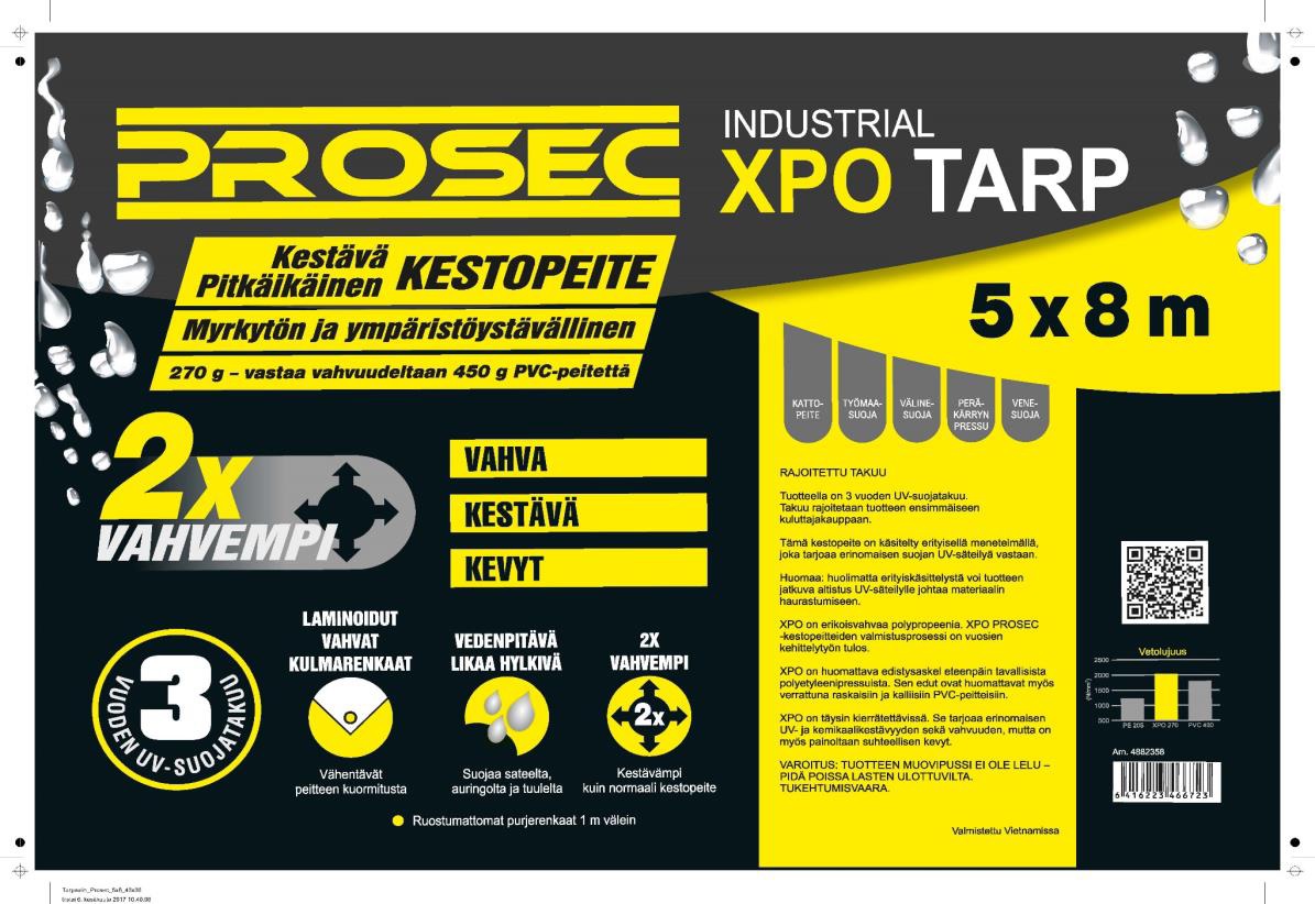 LAINAPEITE 7 X 12 M 270G/M2  XPO PROSEC