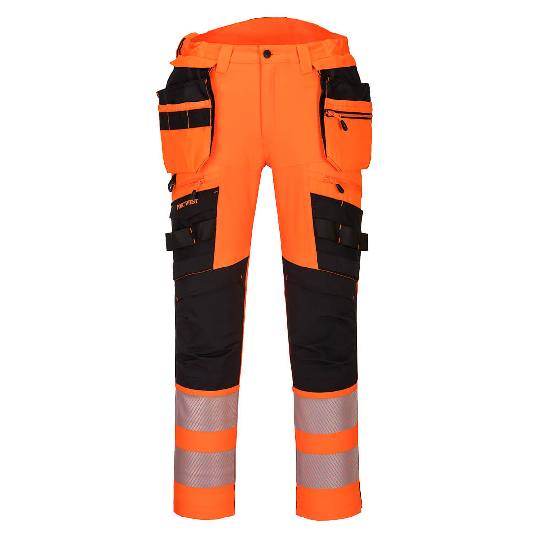 DX442 HI-VIS ORANSSI STRETCH RIIPPUTASKUHOUSUT 40" (56) IRROTETT. RIIPPUTASK. PORTWEST
