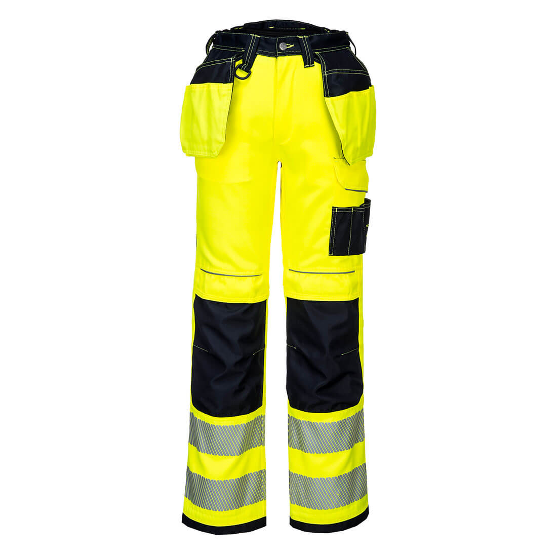 PW306 HI-VIS STRETCH RIIPPUTASKUHOUSUT 42" (EU58) KELTAINEN PORTWEST