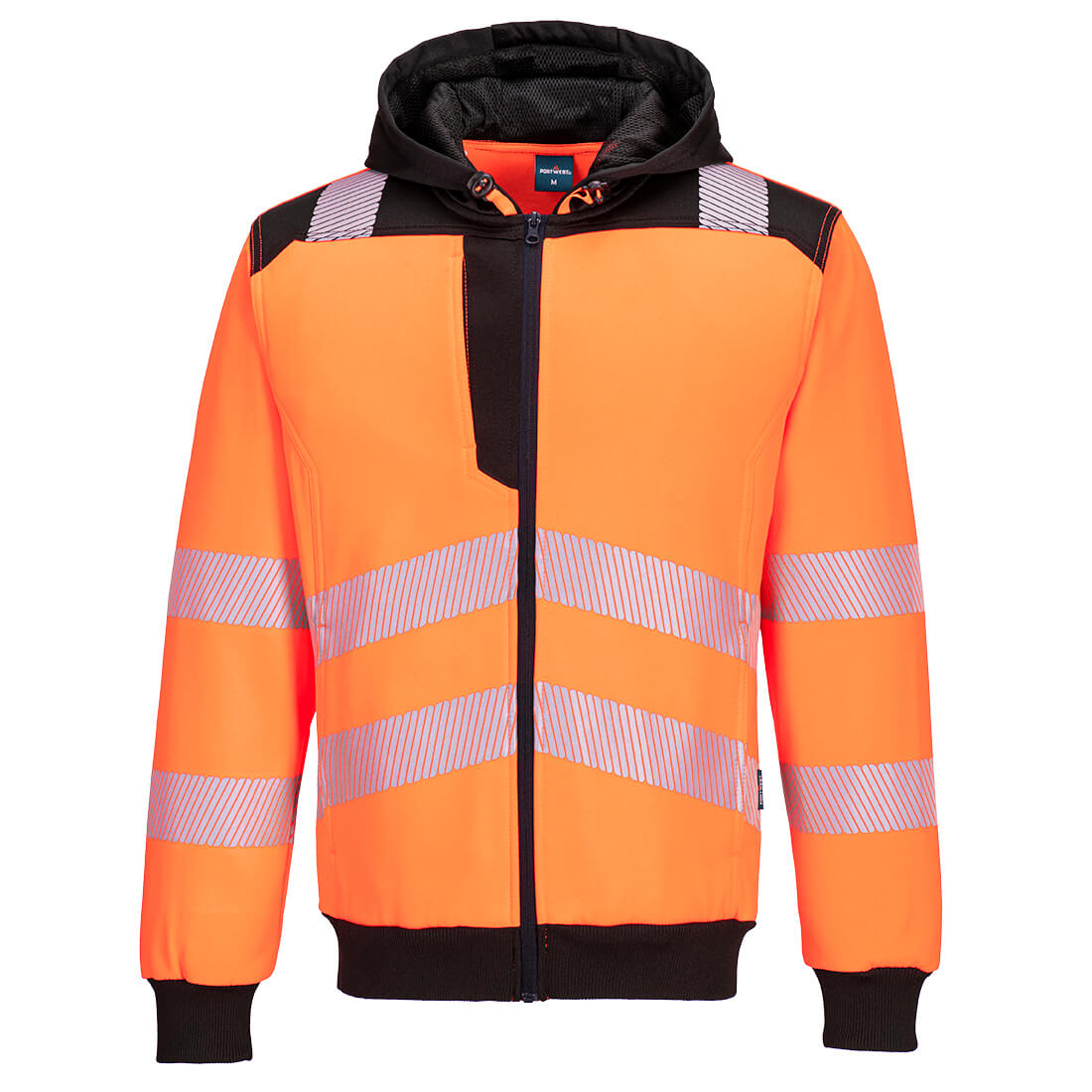 PW3 HI-VIS VETOKETJUHUPPARI  XL ORANSSI/MUSTA PW327OBR