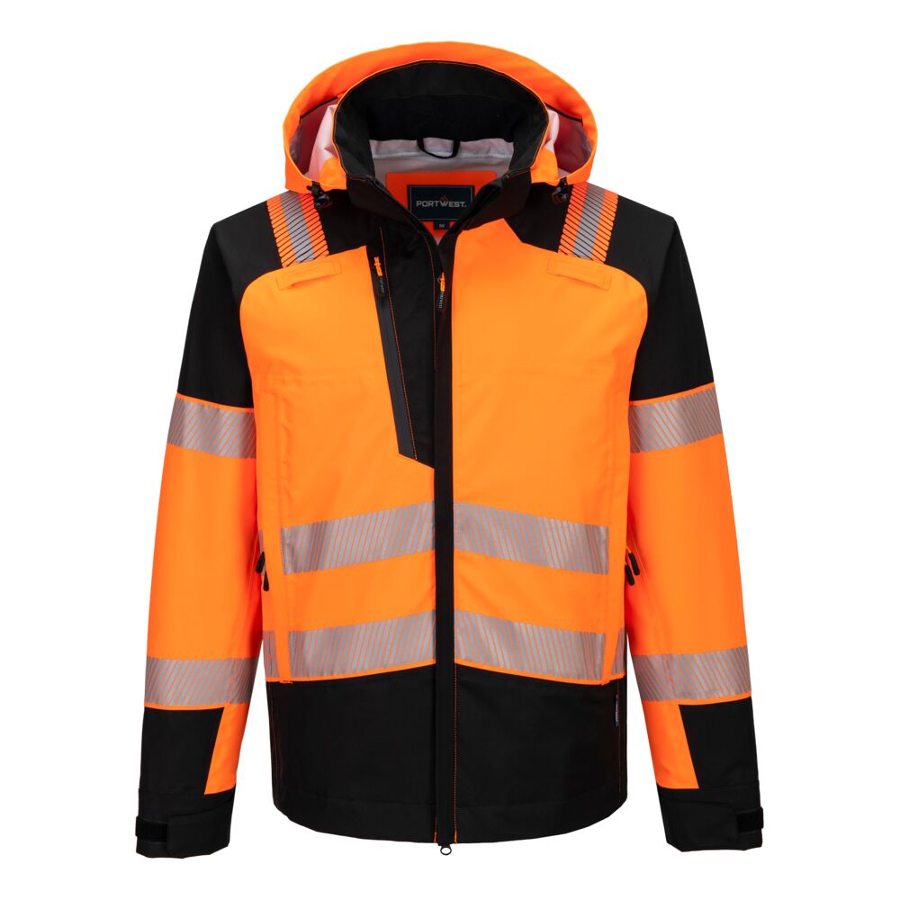 PW3 HI-VIS VEDENPITÄVÄ KUORITAKKI (3L) XS ORANSSI/MUSTA T166OBR