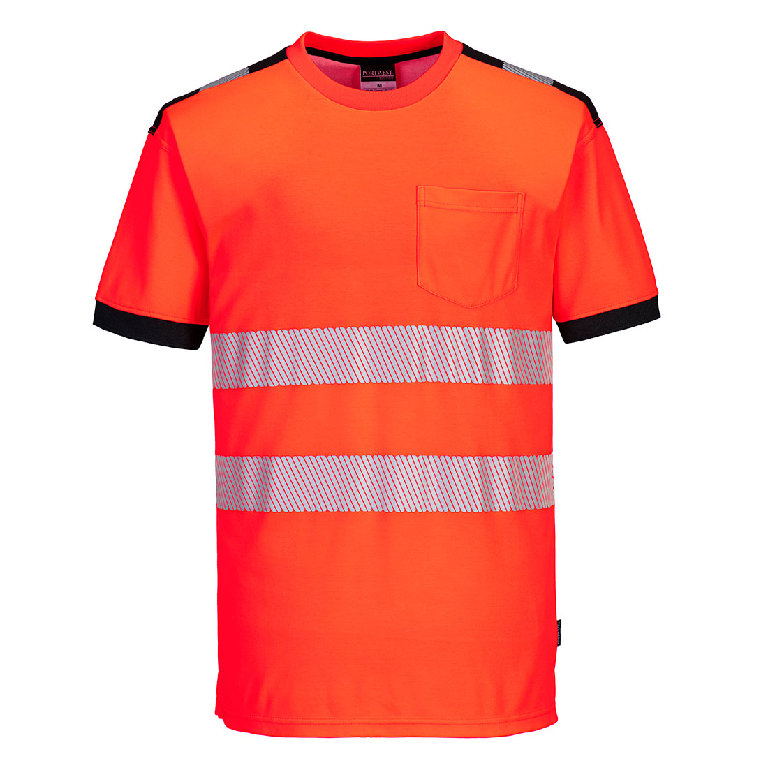 PORTWEST T181 HUOMIO T-PAITA HI-VIS PUNAINEN 3XL