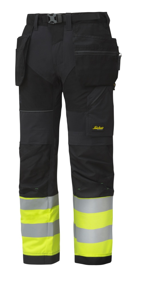 FLEXIWORK+, HUOMIOTYÖHOUSUT 52 6931 0466  MUSTA/KELTAINEN