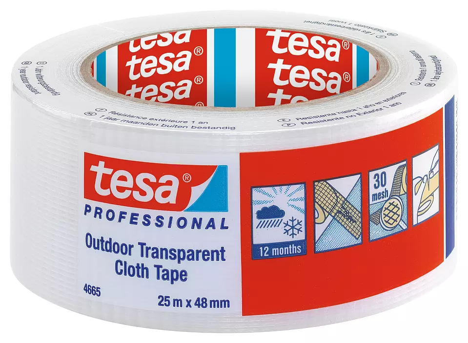 TEIPPI ILMASTOINTI TESA 25M X 48MM KIRKAS 12KK 4665