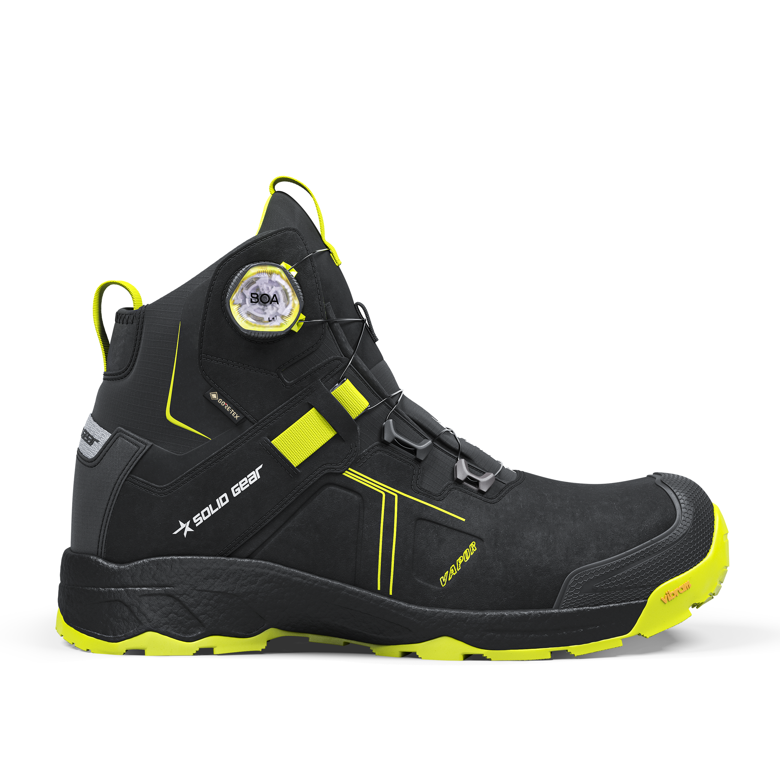 SOLID GEAR VAPOR 3 GTX MID MUSTA/VIHREÄ 45 SG80019